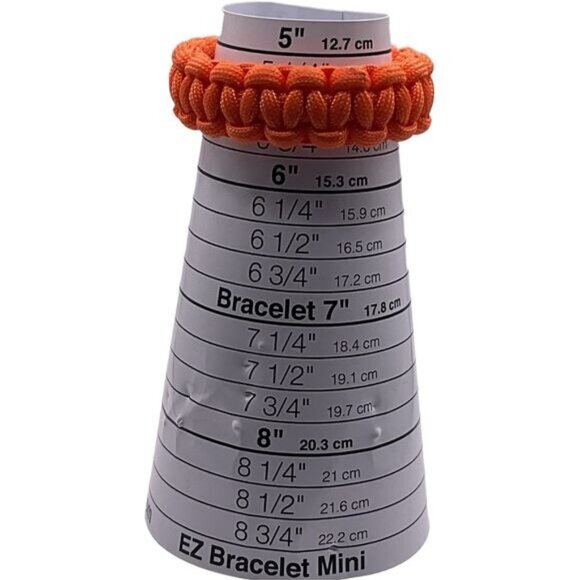 Paracord Braided Bracelets In Orange & Green Set Of 2 - Picture 2 of 5